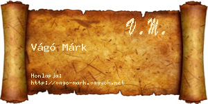 Vágó Márk névjegykártya