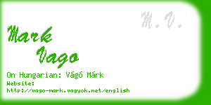 mark vago business card