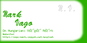 mark vago business card